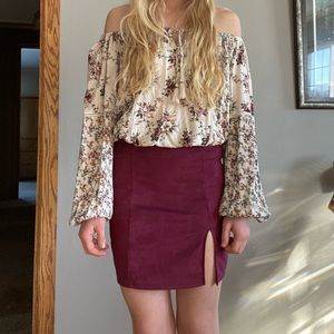 NWT Suede Skirt, Small